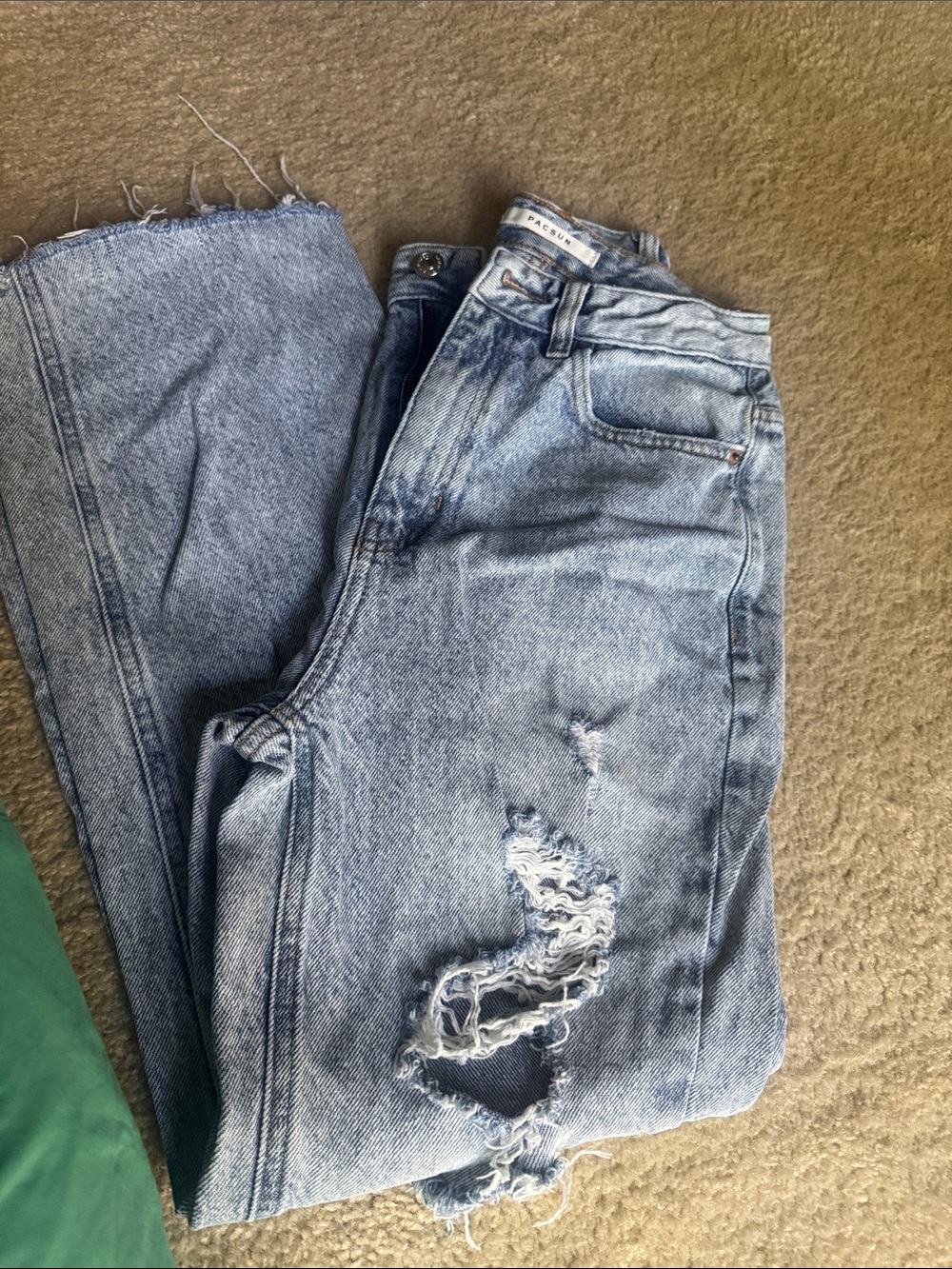 PacSun Women's Light Blue Distressed Boyfriend Jeans